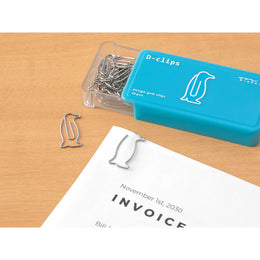 Midori D-clips Paper Clips - Penguin