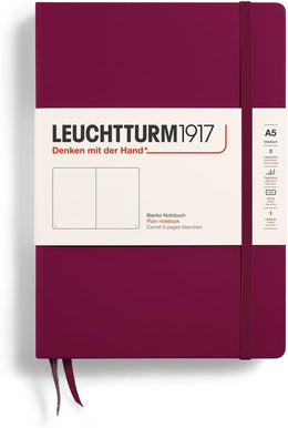 LEUCHTTURM1917 Notebook Hardcover Medium (A5), 251 p., plain - Port Red