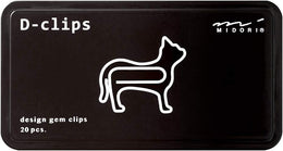 Midori D-clips Paper Clips - Cat