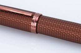 Diplomat Viper Fountain Pen Brown Guilloche - Fine/Medium