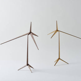Handmade Kinetic Wood Art Decor | Place To Be | size M: Walnut