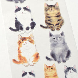 G.C. PRESS Washi Paper Cat Stickers