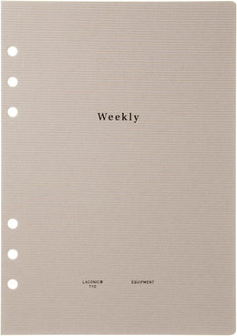 Laconic Style A5 Notebook Refill - Weekly
