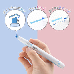 Sun-Star Ninipie Pen and Marker (Set of 3) - Gray/Yellow/Pink