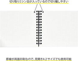 Mnemosyne A3 N167 Grid Notebook- Horizontal