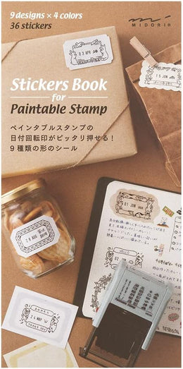 Midori Stickers Book for Paintable Stamp - Natural Colors