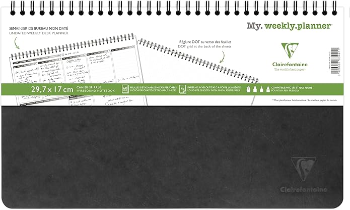 Clairefontaine My Weekly Planner - Black