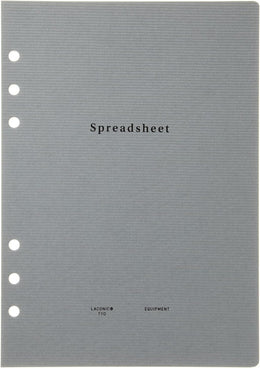 Laconic Style A5 Notebook Refill - Spreadsheet