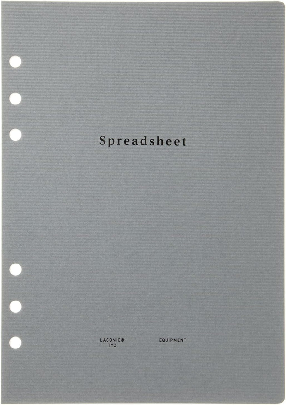 Laconic Style A5 Notebook Refill - Spreadsheet