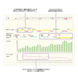 Laconic Style Notebook A5 - Gantt Chart