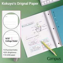 Kokuyo Campus Spiral Notebook College Ruled
