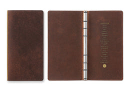 PLOTTER Pueblo 6-Ring Leather Binder - Narrow Size