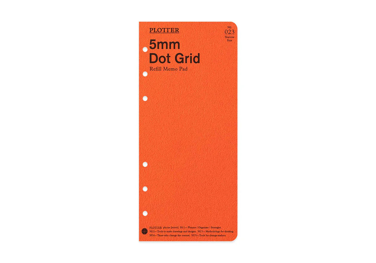 PLOTTER 5mm Dot Grid Memo Pad (80 Sheets) - Narrow Size
