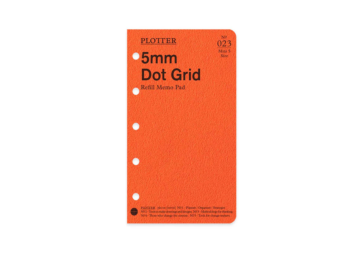 PLOTTER 5mm Dot Grid Memo Pad (80 Sheets) - Mini 5 Size