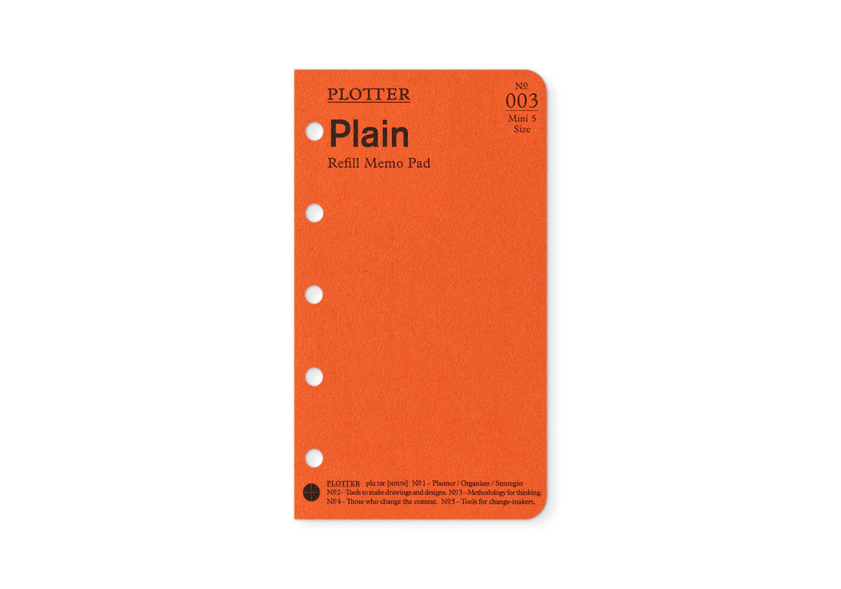 PLOTTER Plain Memo Pad (80 Sheets) - Mini 5 Size
