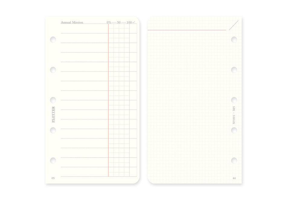 PLOTTER Monthly Schedule Refill 2026 (Mini 5 Size)