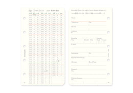 PLOTTER Monthly Schedule Refill 2026 (Mini 5 Size)