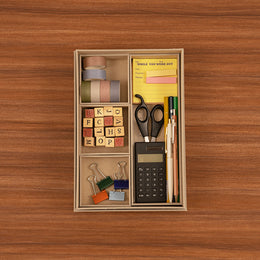 Organizing Bento Box made from Recycled Paper  A5: Light Gray