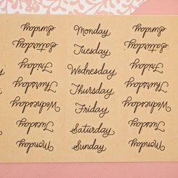 Days of the Week Sticker Sheet (25-002)