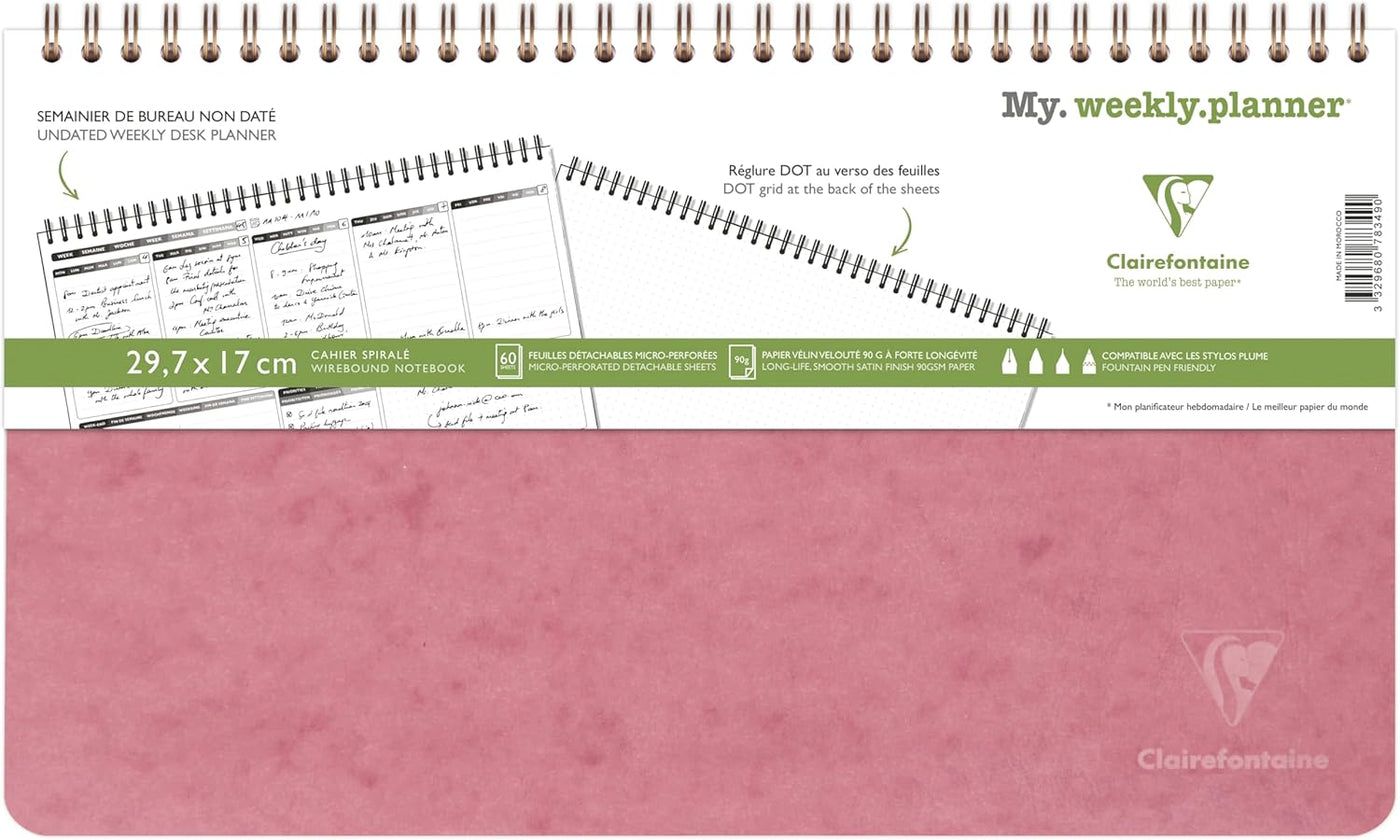Clairefontaine My Weekly Planner - Antique Pink
