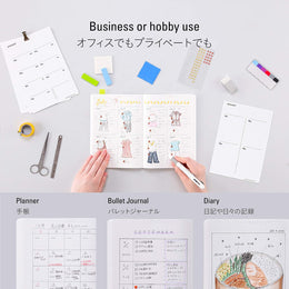 Stalogy 018 Editor's Series 365Days A5 Notebook - Grid - Blue