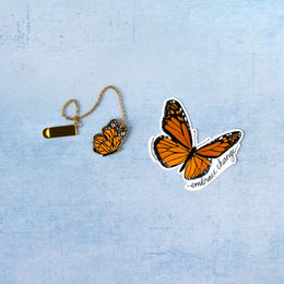 Butterfly Enamel Bookmark