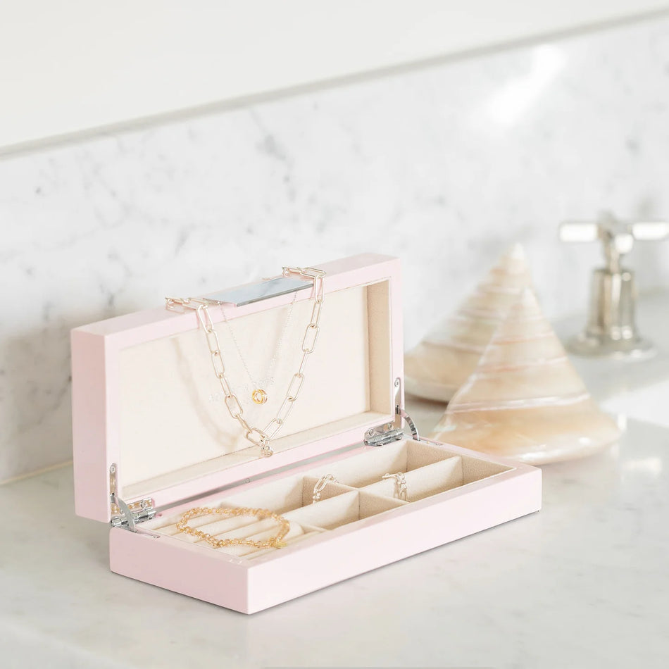 Addison Ross - Pink Lacquer Jewelry Box With Silver