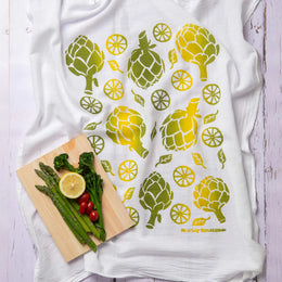 Kei & Molly Flour Sack Dish Towel - Artichokes