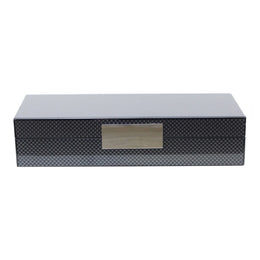 Addison Ross - Carbon Fibre Lacquer Box With Silver