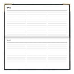 LETTS 2026 Classic Weekly Gold Corners 3x6 Horizontal - Black