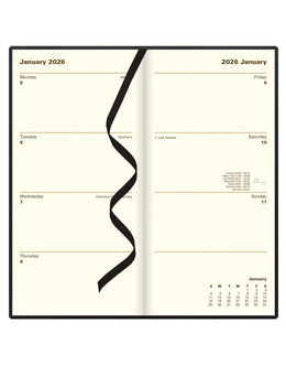 LETTS 2026 Belgravia Weekly 3x6 Black