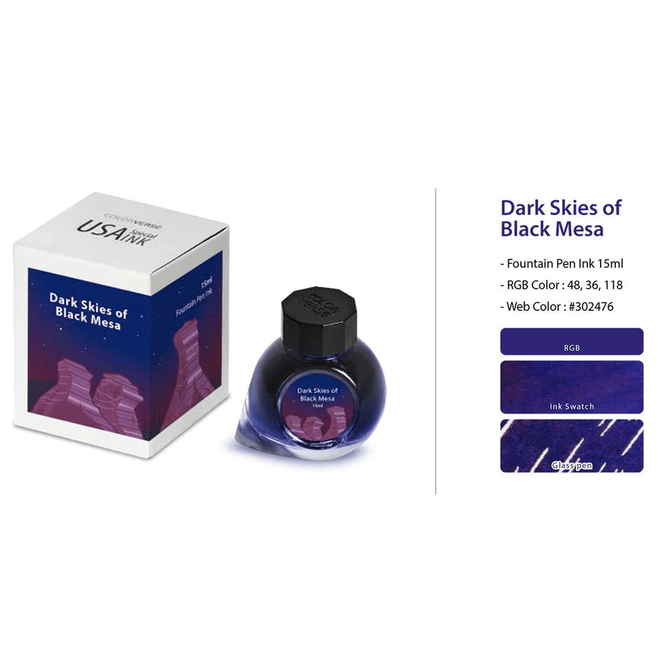 Colorverse USA 15ml Bottled Ink - Dark Skies of Black Mesa (Oklahoma)