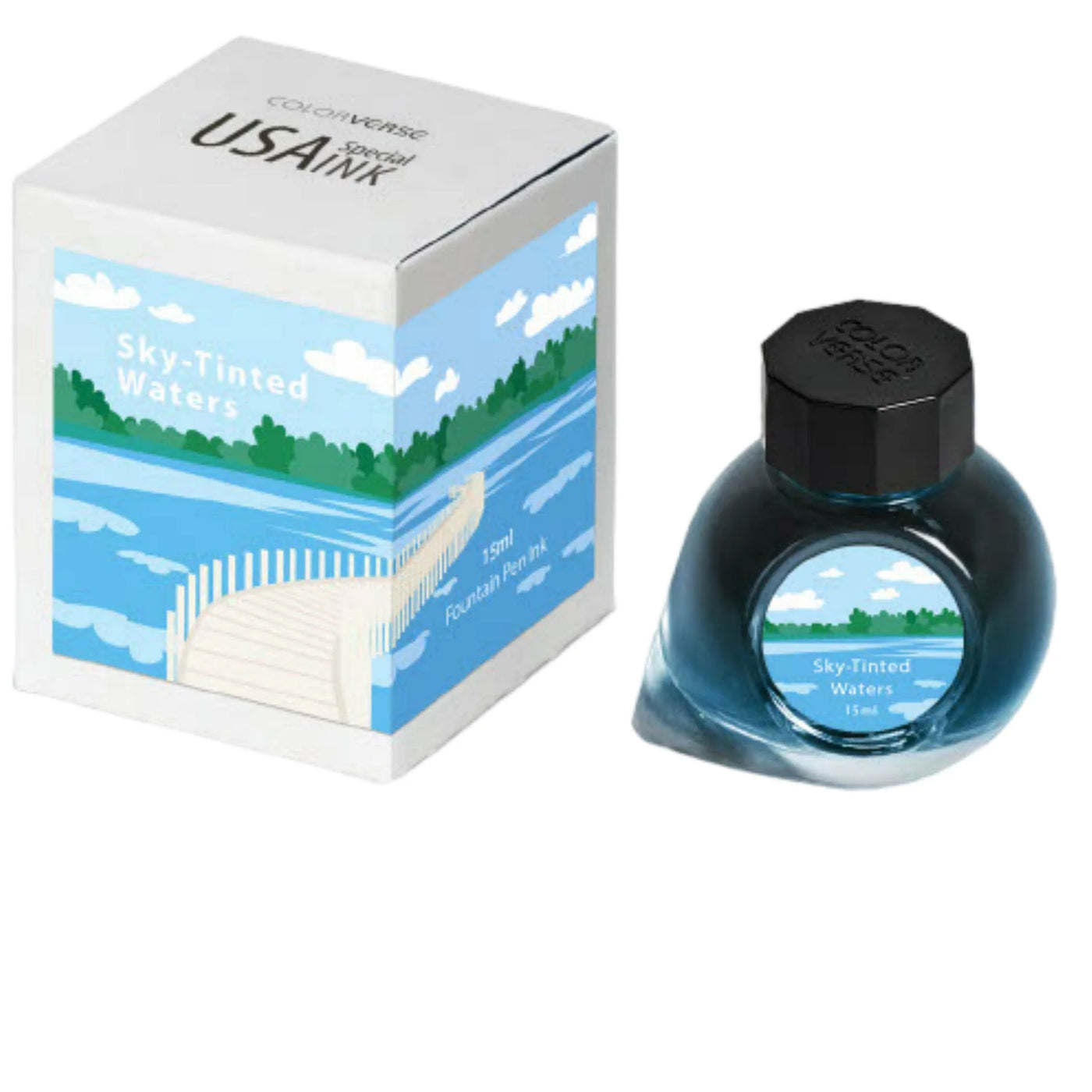 Colorverse USA 15ml Bottled Ink - Sky-Tinted Waters (Minnesota)