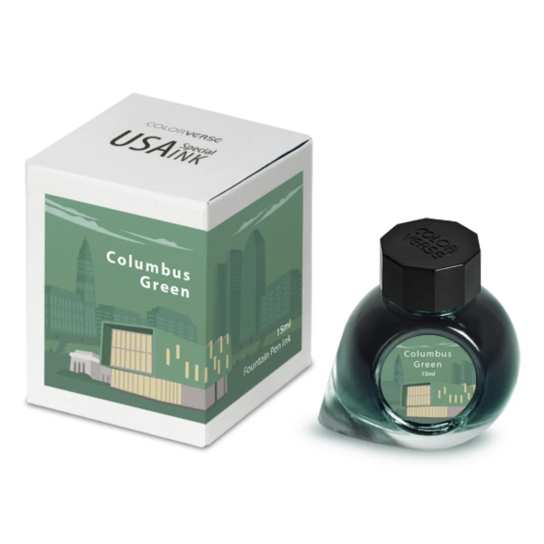Colorverse USA 15ml Bottled Ink - Columbus Green (Ohio)