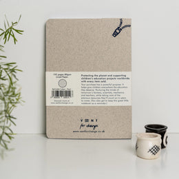 VENT for change Reclaimed Cotton A5 Lined Notebook - Pearl