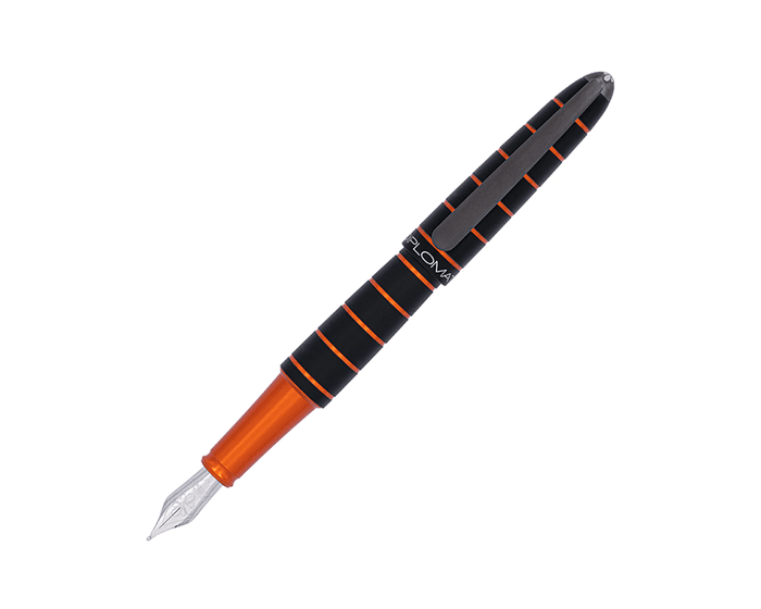 Diplomat Elox Ring Fountain Pen - Black/Orange