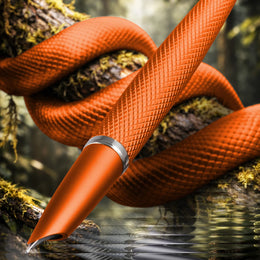 Diplomat Viper Fountain Pen Orange Guilloche - Fine/Medium