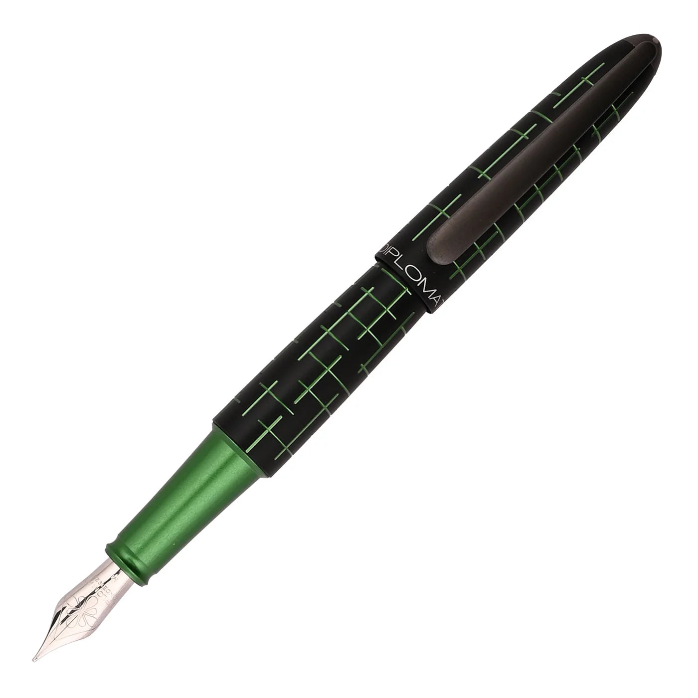 Diplomat Elox Matrix Fountain Pen - Black/Green