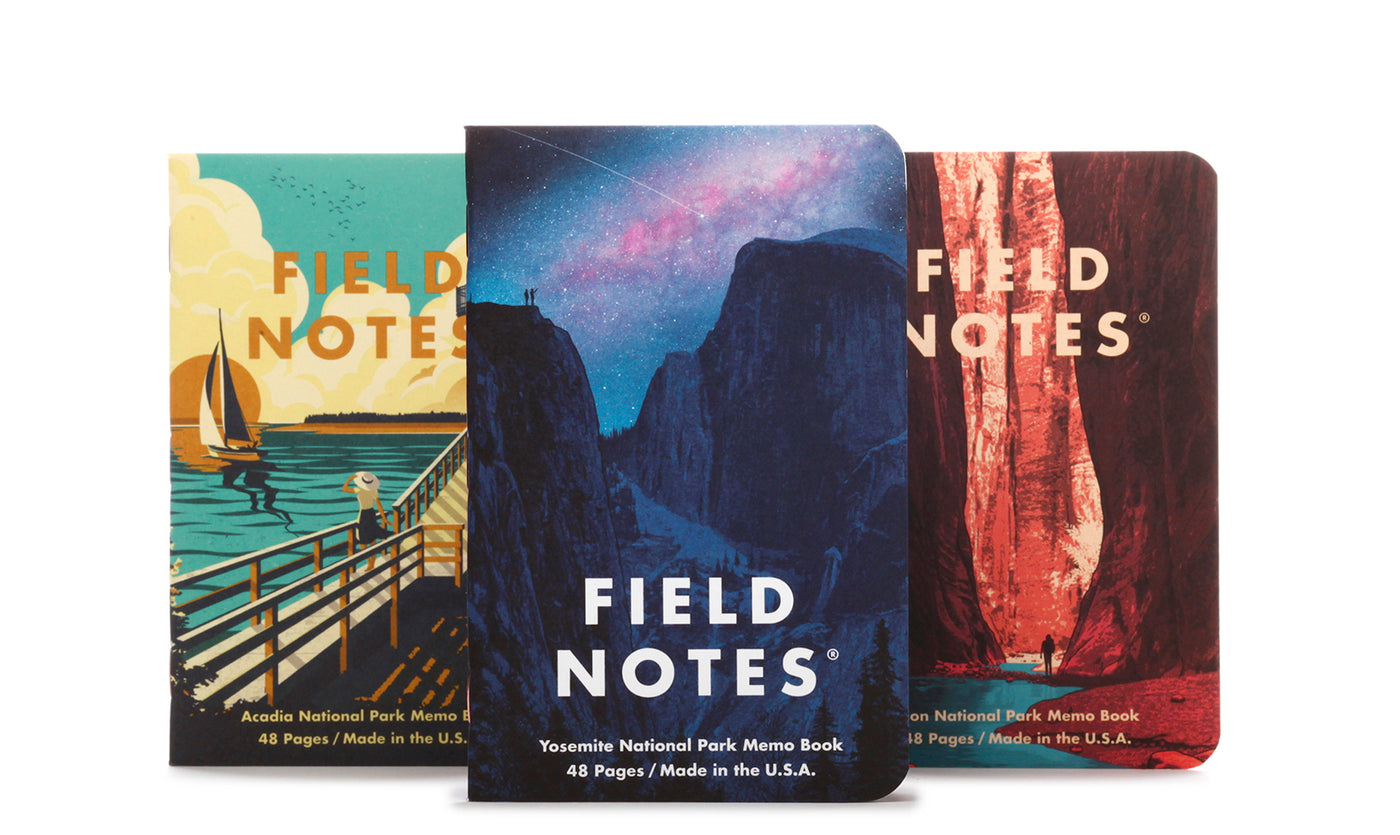 Field Notes National Parks Graph Paper Memo Books (Set of 3)