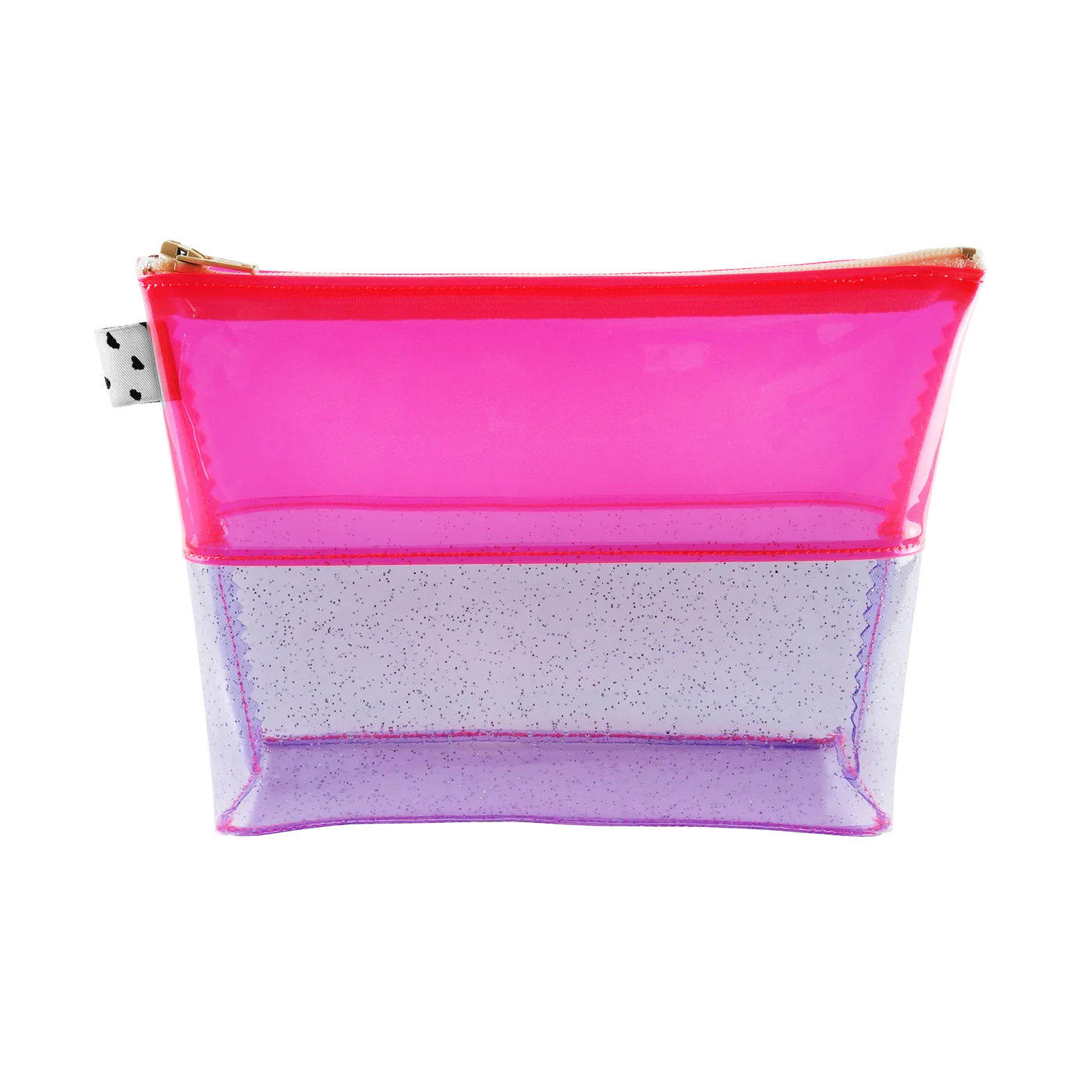 Kate Corn Pink & Purple Glitter Jelly Flat-Bottom Pouch