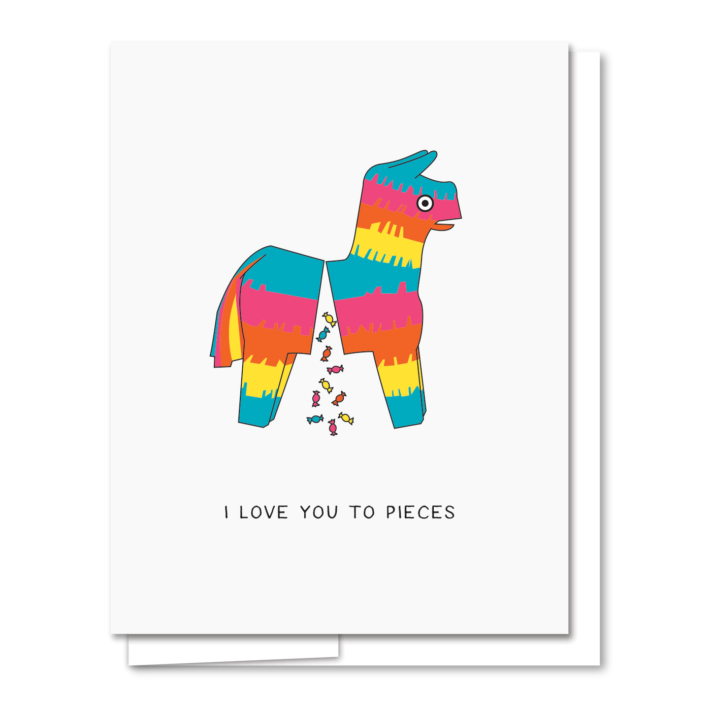 Quick Brown Fox Letterpress Piñata Love Card
