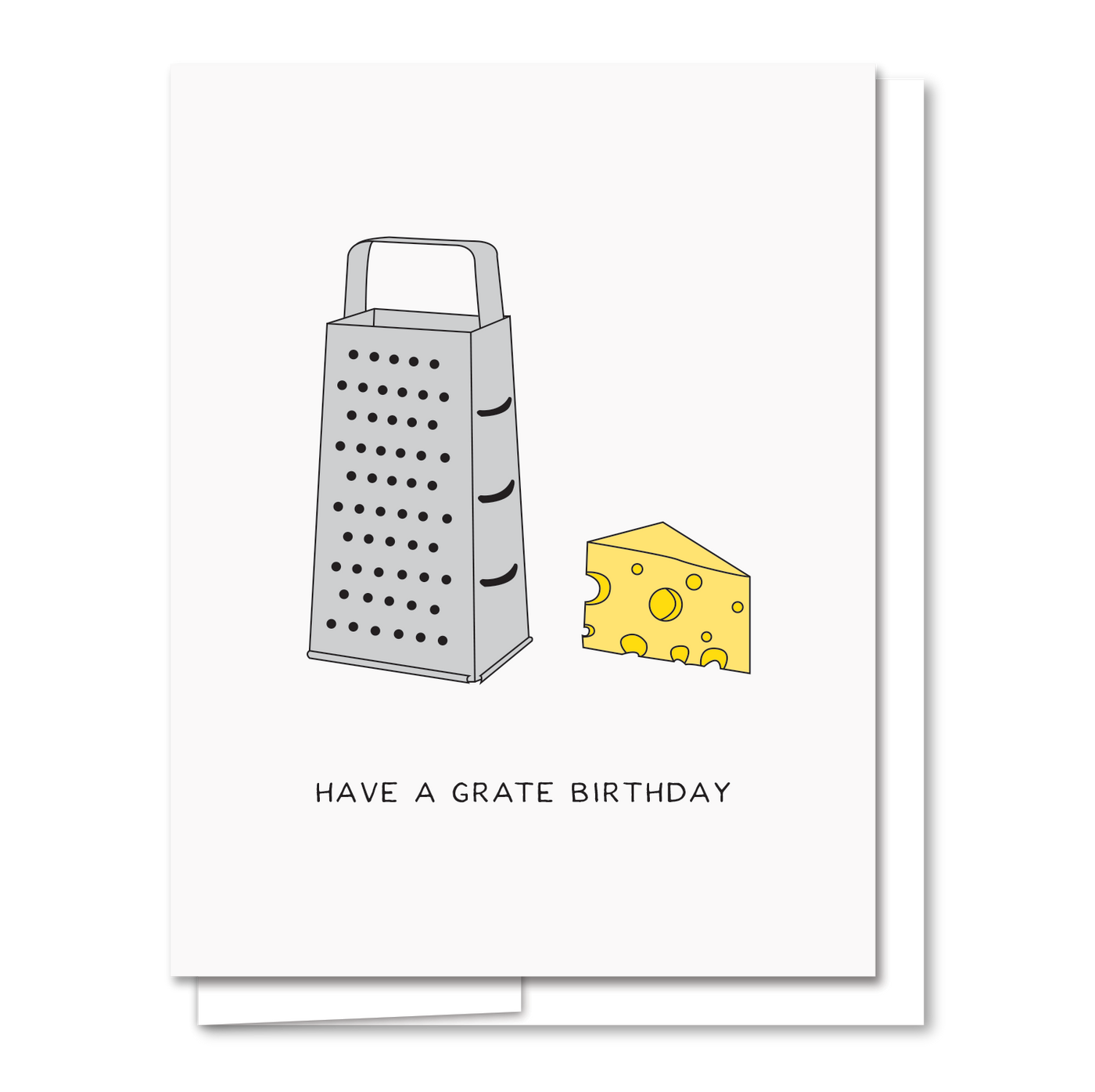 Quick Brown Fox Letterpress Cheese Grate Birthday Card