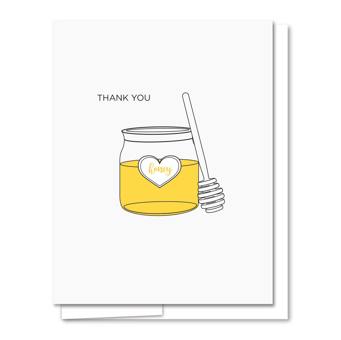 Quick Brown Fox Letterpress Thank You Honey Card