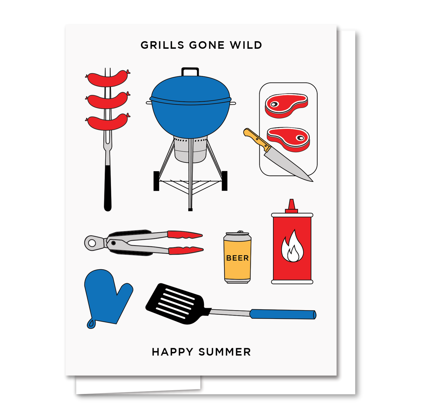 Quick Brown Fox Letterpress Grills Gone Wild Card