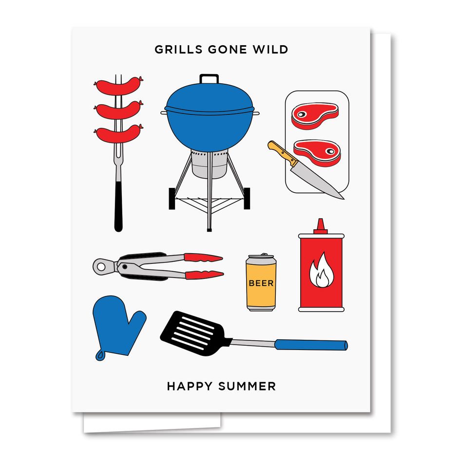 Quick Brown Fox Letterpress Grills Gone Wild Card