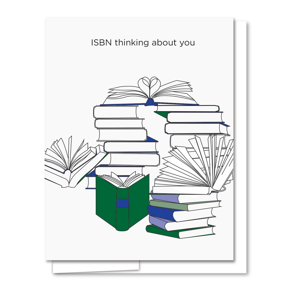 Quick Brown Fox Letterpress ISBN Books Love Card