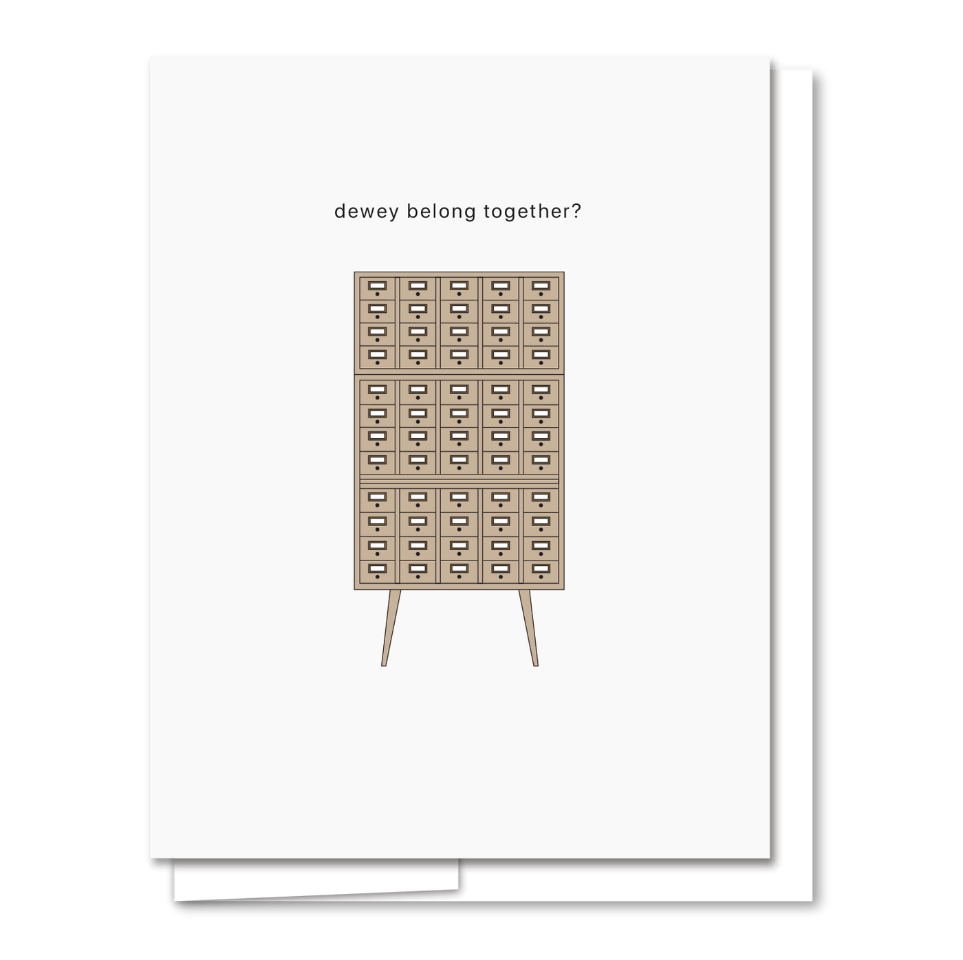 Quick Brown Fox Letterpress Dewey Library Love Card