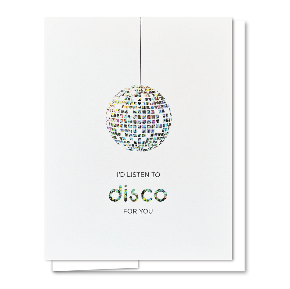 Quick Brown Fox Letterpress Disco Love Card