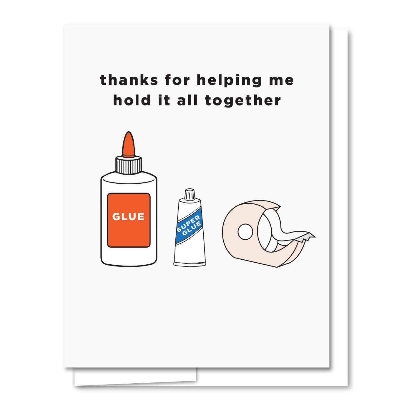 Quick Brown Fox Letterpress Glue Thank You Card