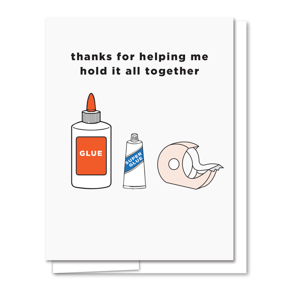 Quick Brown Fox Letterpress Glue Thank You Card